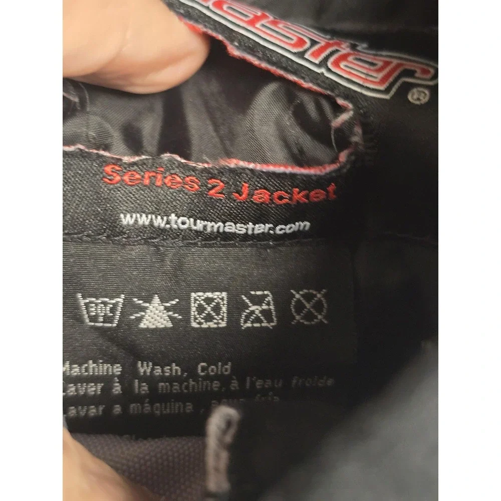 Tourmaster Series 2 Jacket Mens Small Gray Black Rainguard Motorcycle Riding Pad